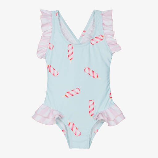 Phi Clothing-Girls Blue Ice Lolly Swimsuit | Childrensalon Outlet