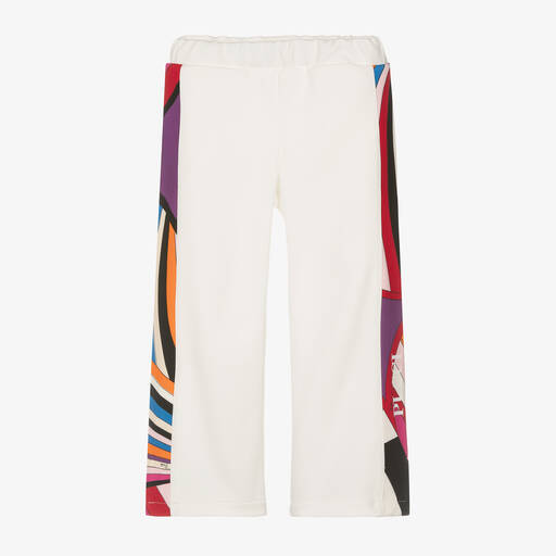 PUCCI-Girls Ivory Iride Print Joggers | Childrensalon Outlet