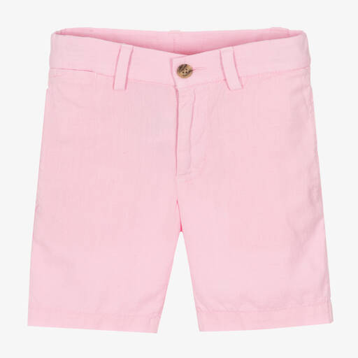 Ralph Lauren-Boys Pink Linen & Cotton Shorts | Childrensalon Outlet