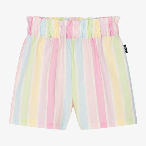 Rock Your Baby-Girls Pink & Pastel Stripe Cotton Shorts | Childrensalon Outlet