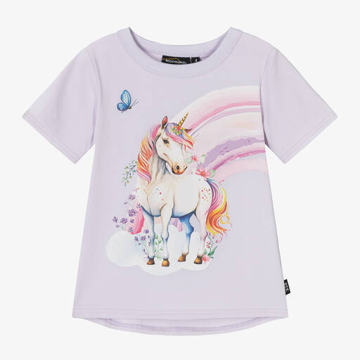 Rock Your Baby-Girls Purple Unicorn Cotton T-Shirt | Childrensalon Outlet