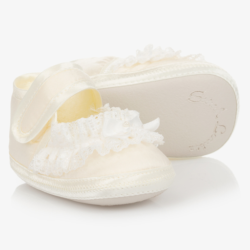 Sarah Louise-Chaussures ivoire dentelle Bébé | Childrensalon Outlet