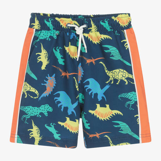 Soli Swim-Boys Blue Dinosaur Swim Shorts | Childrensalon Outlet