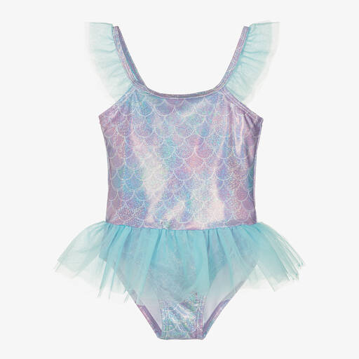 Soli Swim-Girls Purple Mermaid Swimsuit (UPF50+) | Childrensalon Outlet