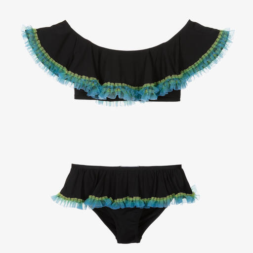 Stella Cove-Teen Girls Black Ruffle Bikini | Childrensalon Outlet