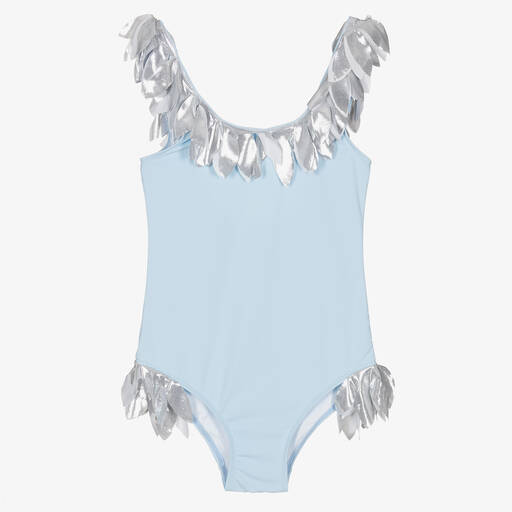 Stella Cove-Teen Girls Pale Blue & Silver Swimsuit | Childrensalon Outlet