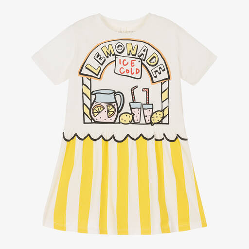 Stella McCartney Kids-Girls Ivory Lemonade Cotton Dress | Childrensalon Outlet