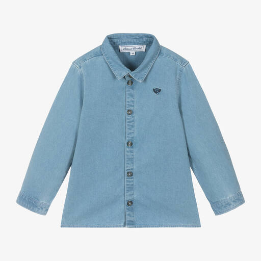 Tartine et Chocolat-Boys Blue Denim Shirt | Childrensalon Outlet