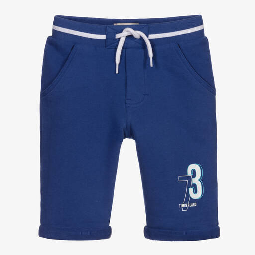 Timberland-Boys Blue Cotton Jersey Shorts | Childrensalon Outlet