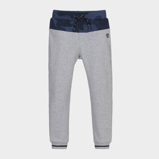 Timberland-Boys Grey Cotton Joggers | Childrensalon Outlet