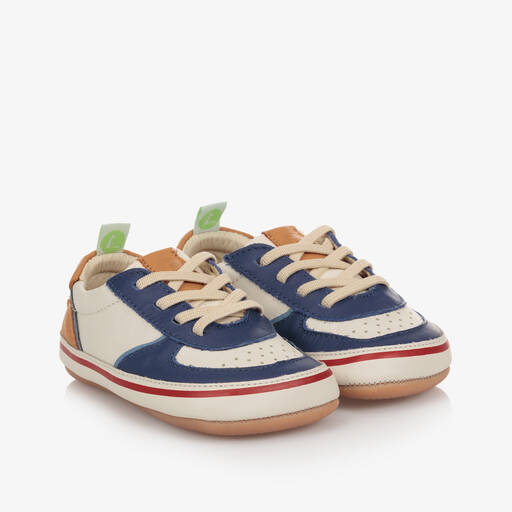 Tip Toey Joey-Blaue Leder-Sneakers für Babys | Childrensalon Outlet