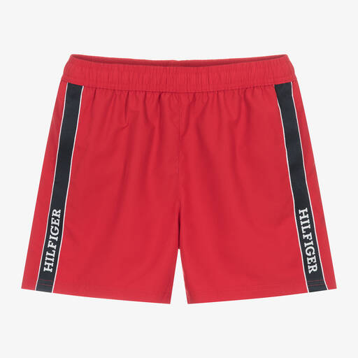 Tommy Hilfiger-Boys Red Swim Shorts | Childrensalon Outlet