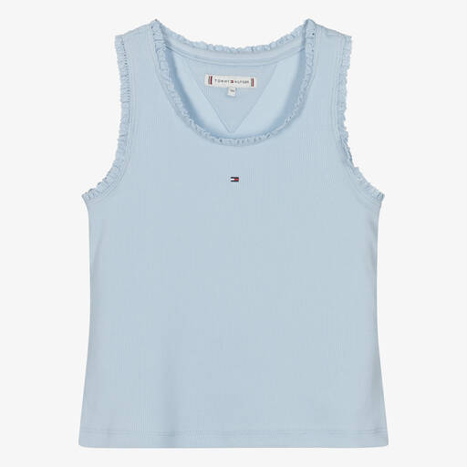 Tommy Hilfiger-Teen Girls Blue Cotton Tank Top | Childrensalon Outlet