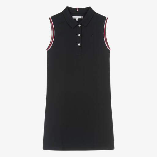 Tommy Hilfiger-Teen Girls Navy Blue Cotton Polo Dress | Childrensalon Outlet