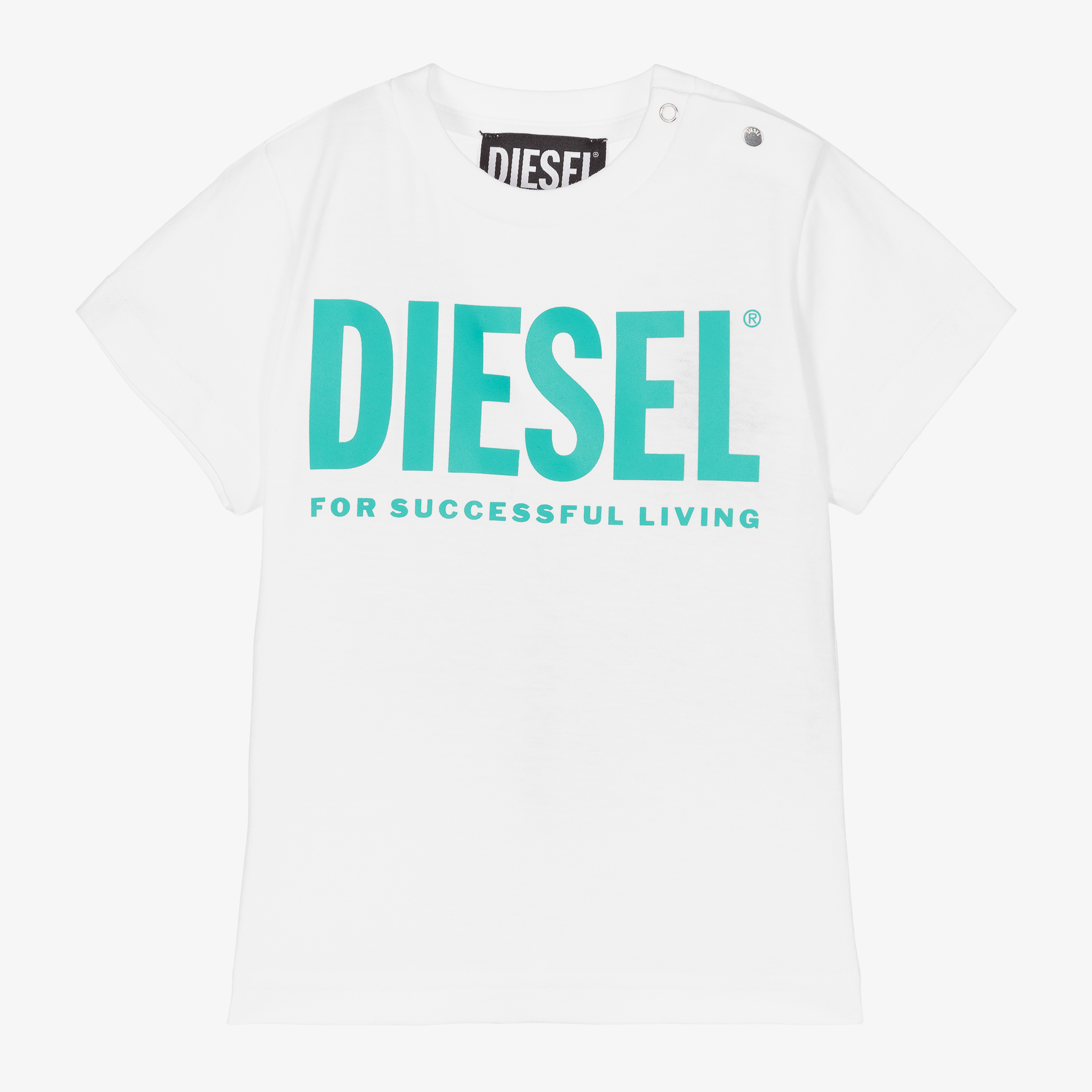 Diesel Kids logo-print cotton T-shirt - White