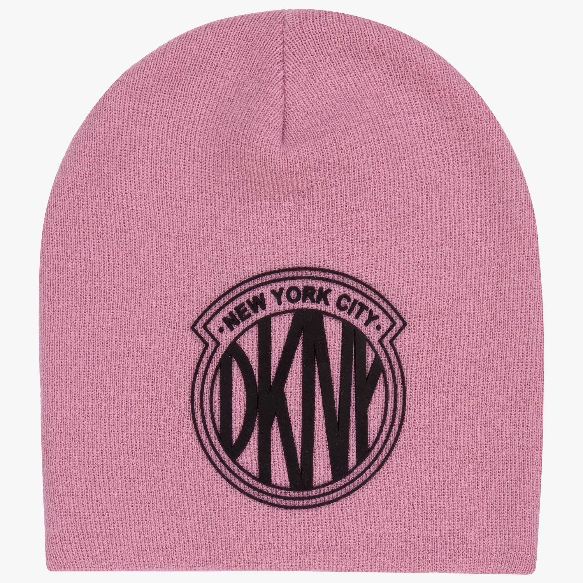 DKNY - Girls Pink Beanie Hat Outlet Childrensalon Logo 