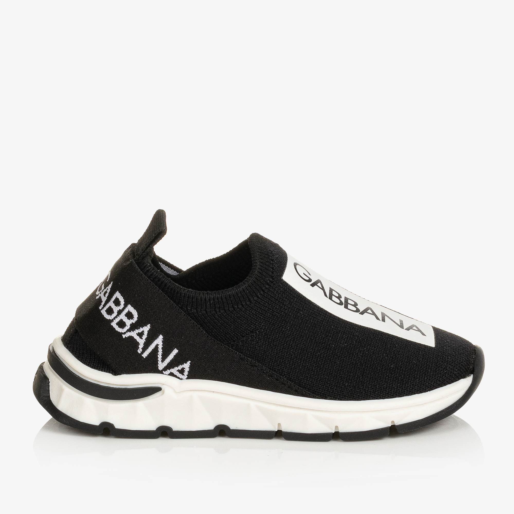 Boys black slip sale on trainers