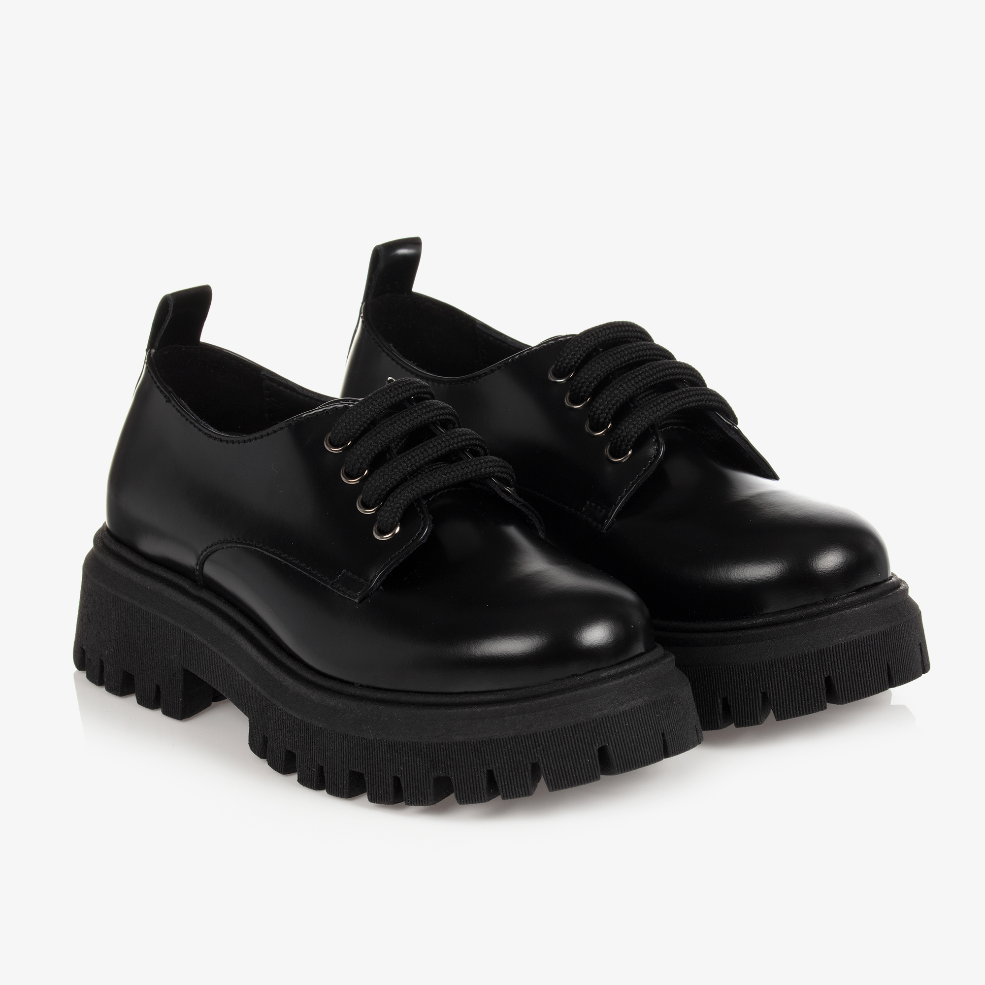 Dolce Gabbana Boys Black Lace Up Shoes Childrensalon Outlet