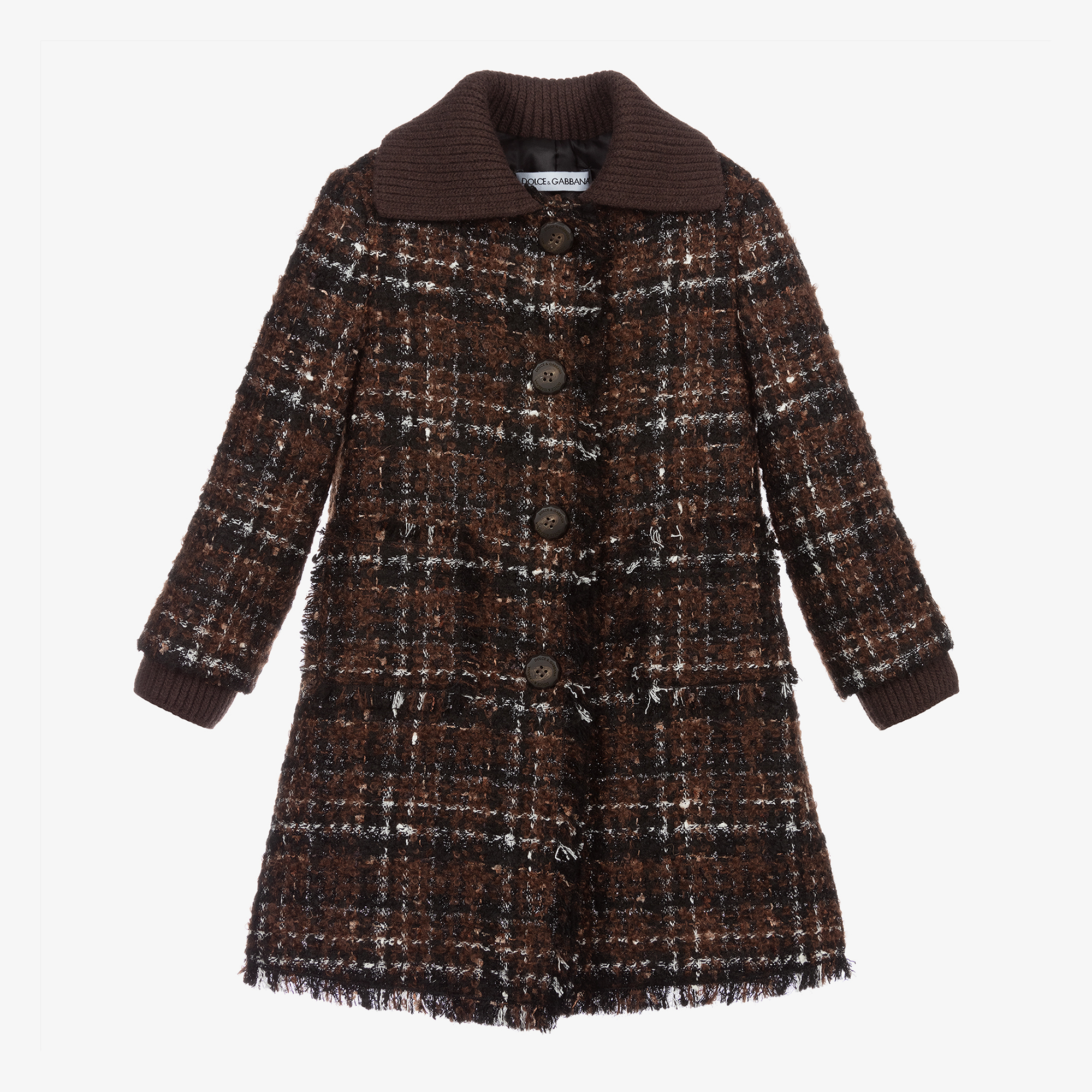 Checked on sale tweed coat