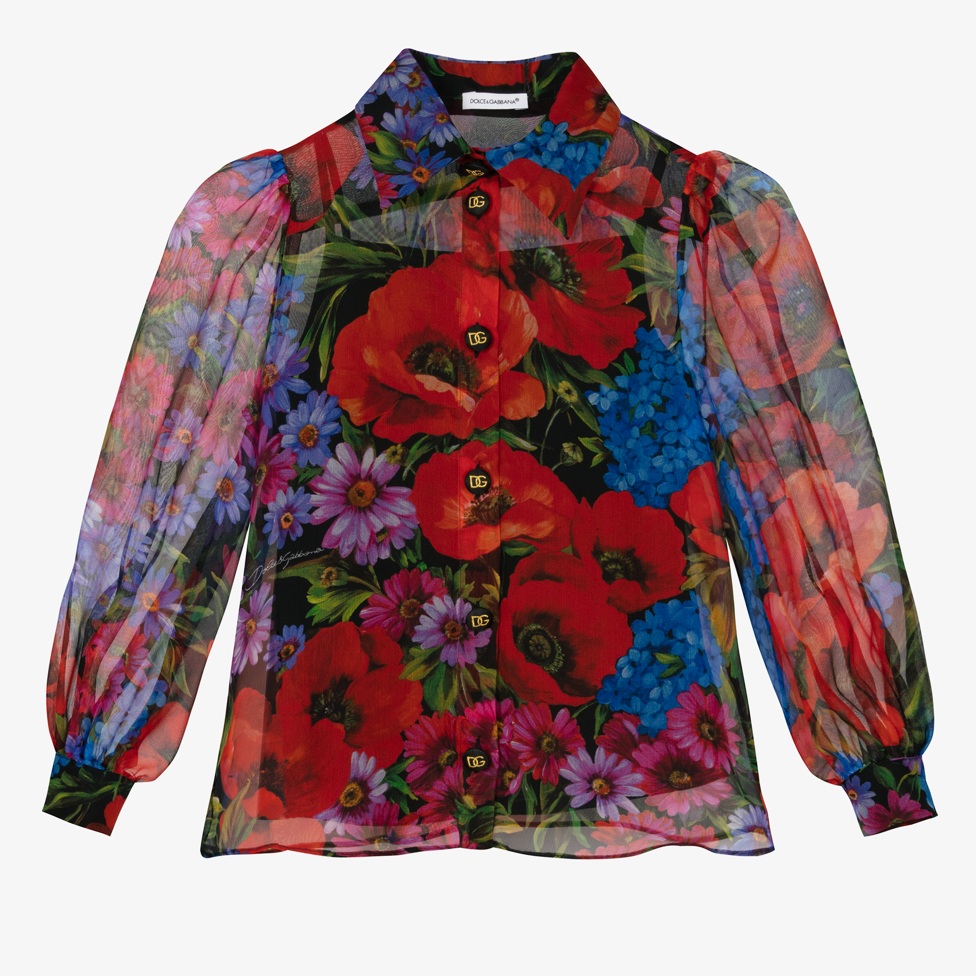 Dolce & Gabbana - Floral Silk Blouse | Childrensalon Outlet