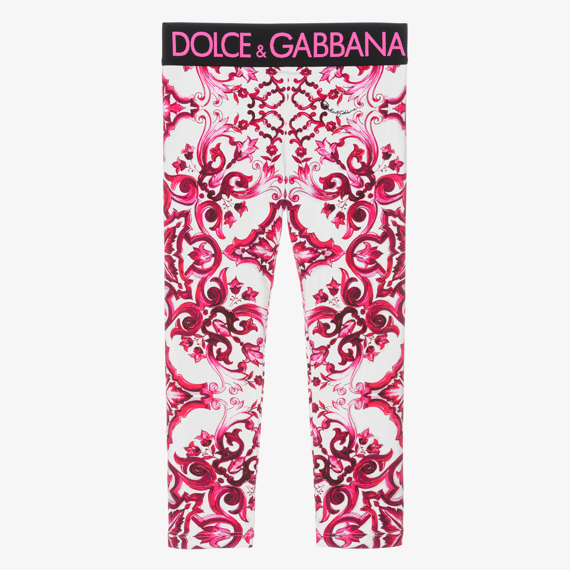 Dolce & Gabbana - Girls Pink Cotton Leggings