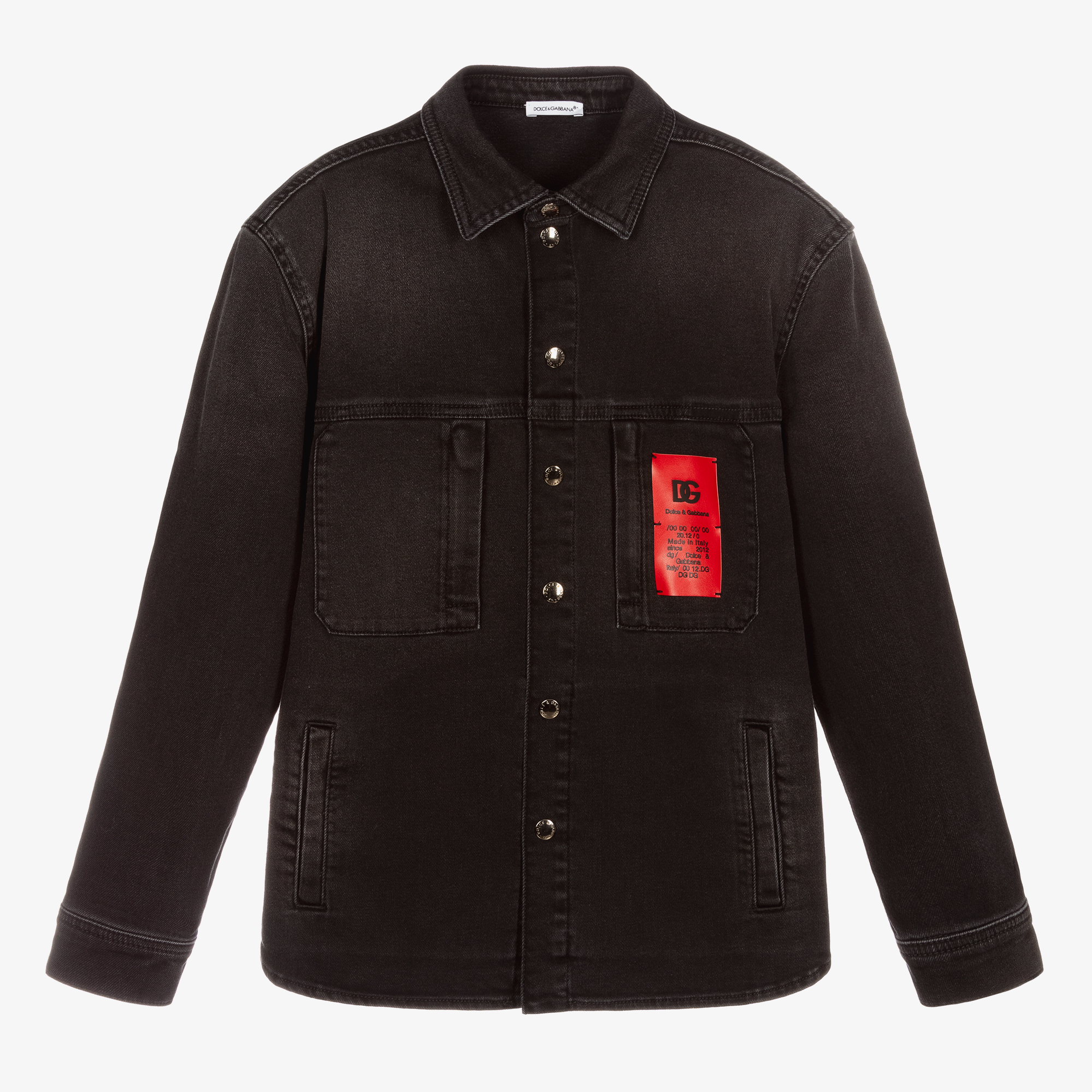 Dolce & Gabbana - Teen Boys Black Denim Jacket | Childrensalon Outlet