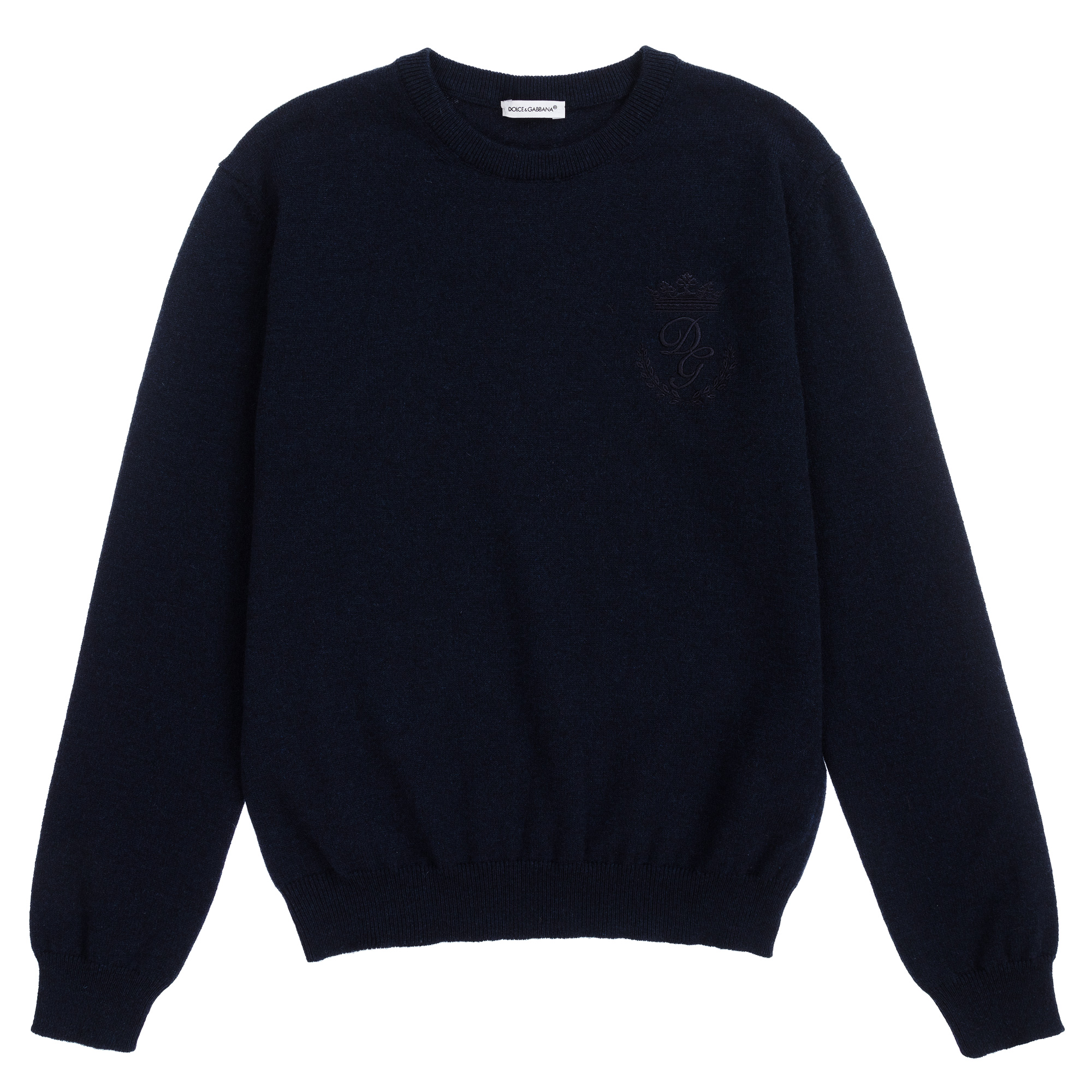 Dolce & Gabbana - Teen Boys Blue Logo Sweater | Childrensalon Outlet