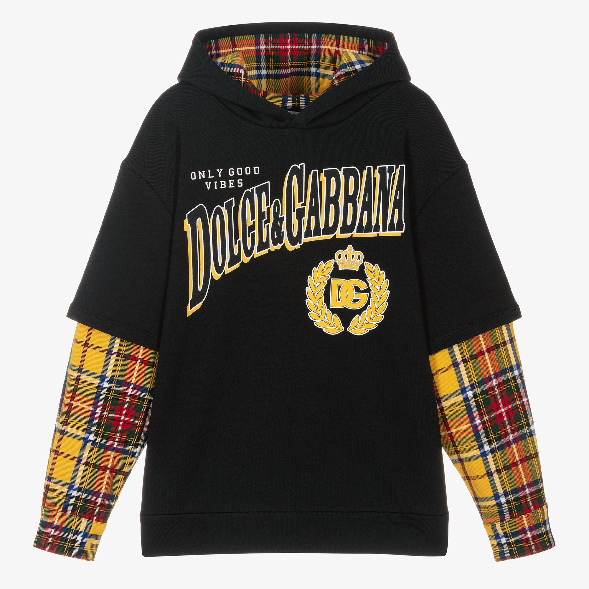 Dolce & Gabbana - Teen Boys Navy Blue Logo Hoodie | Childrensalon Outlet
