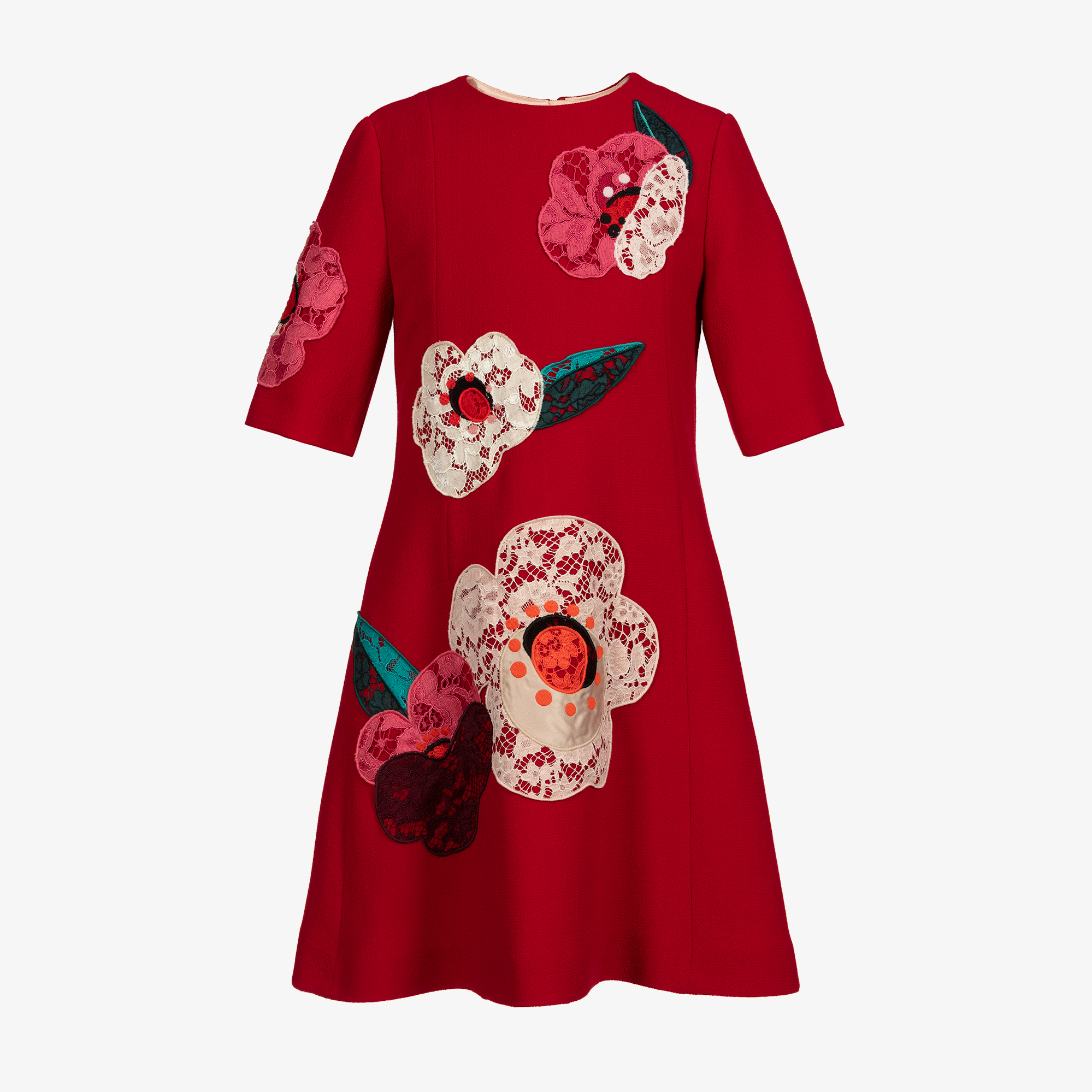 Dolce and gabbana red floral dress sale