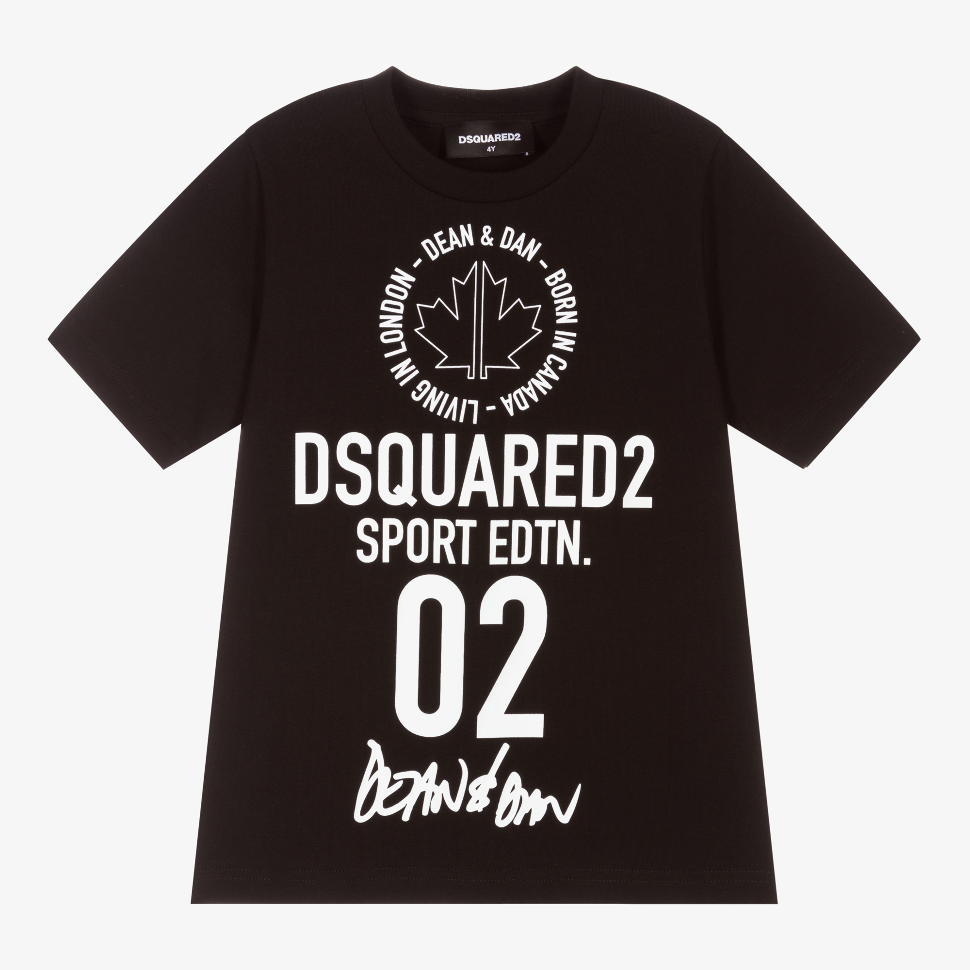 Dsquared2 Black Cotton Logo T-Shirt