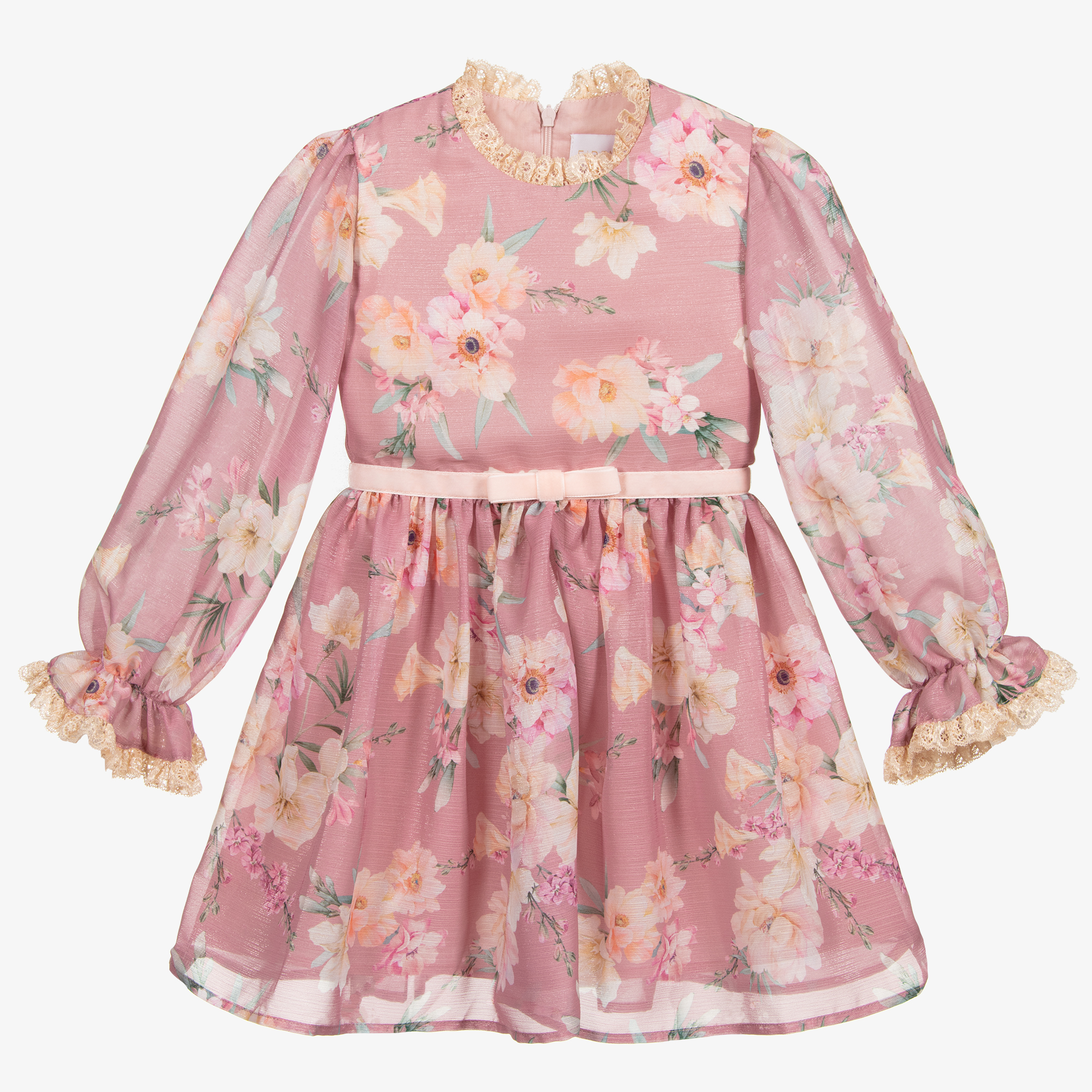 Dusky pink floral clearance dress