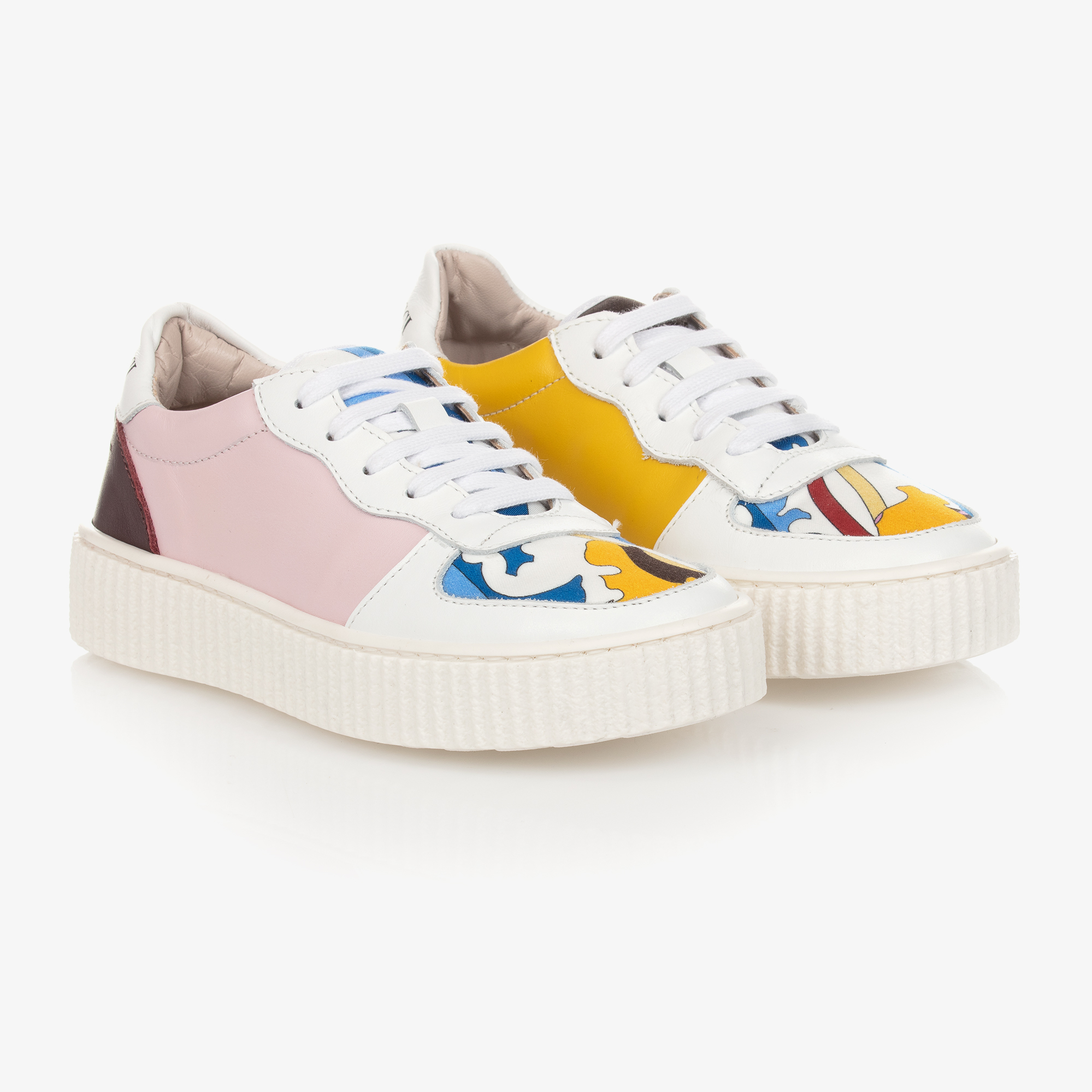 PUCCI - Teen Girls Ivory Logo Trainers | Childrensalon Outlet