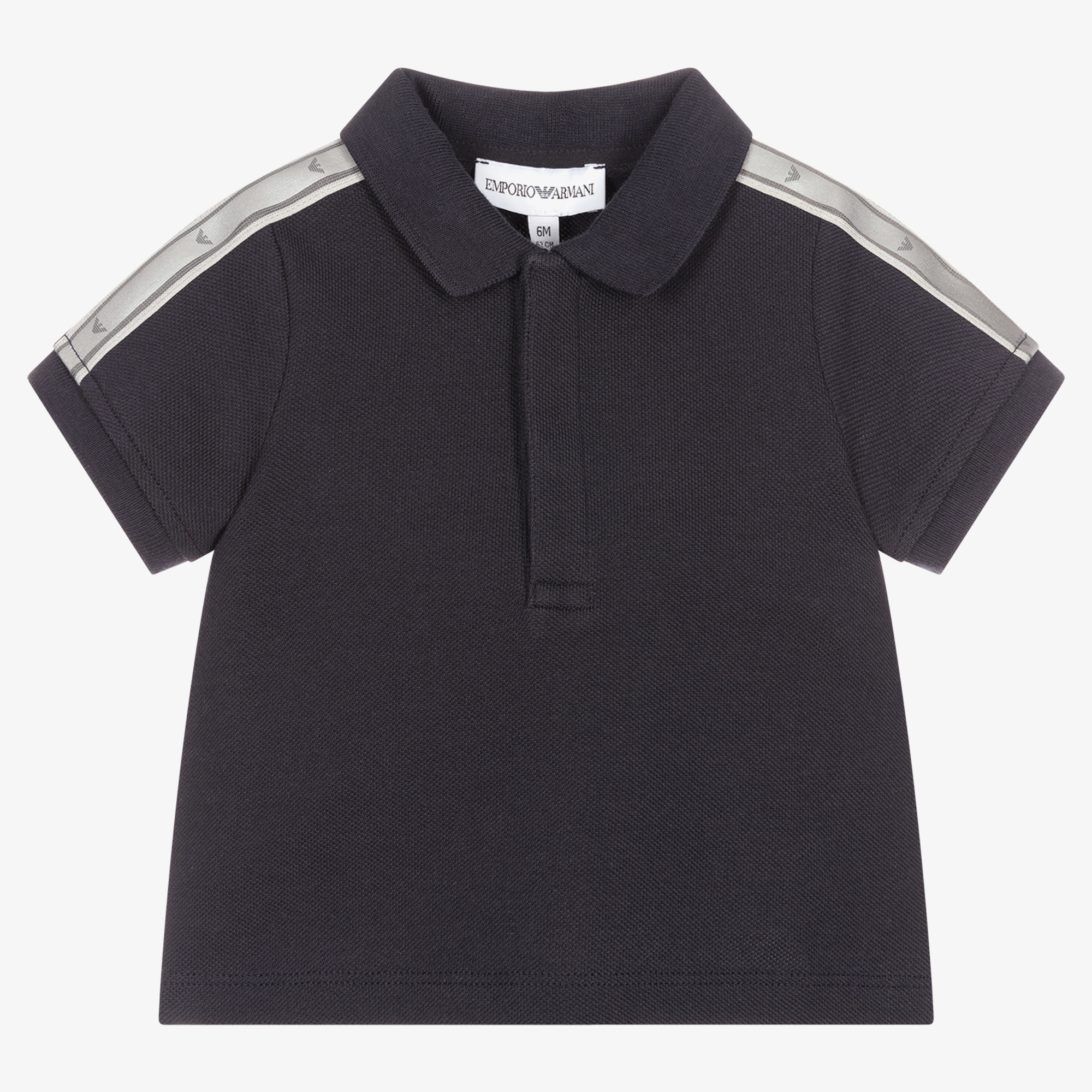 Emporio Armani Blue Cotton Baby Polo Shirt Childrensalon Outlet