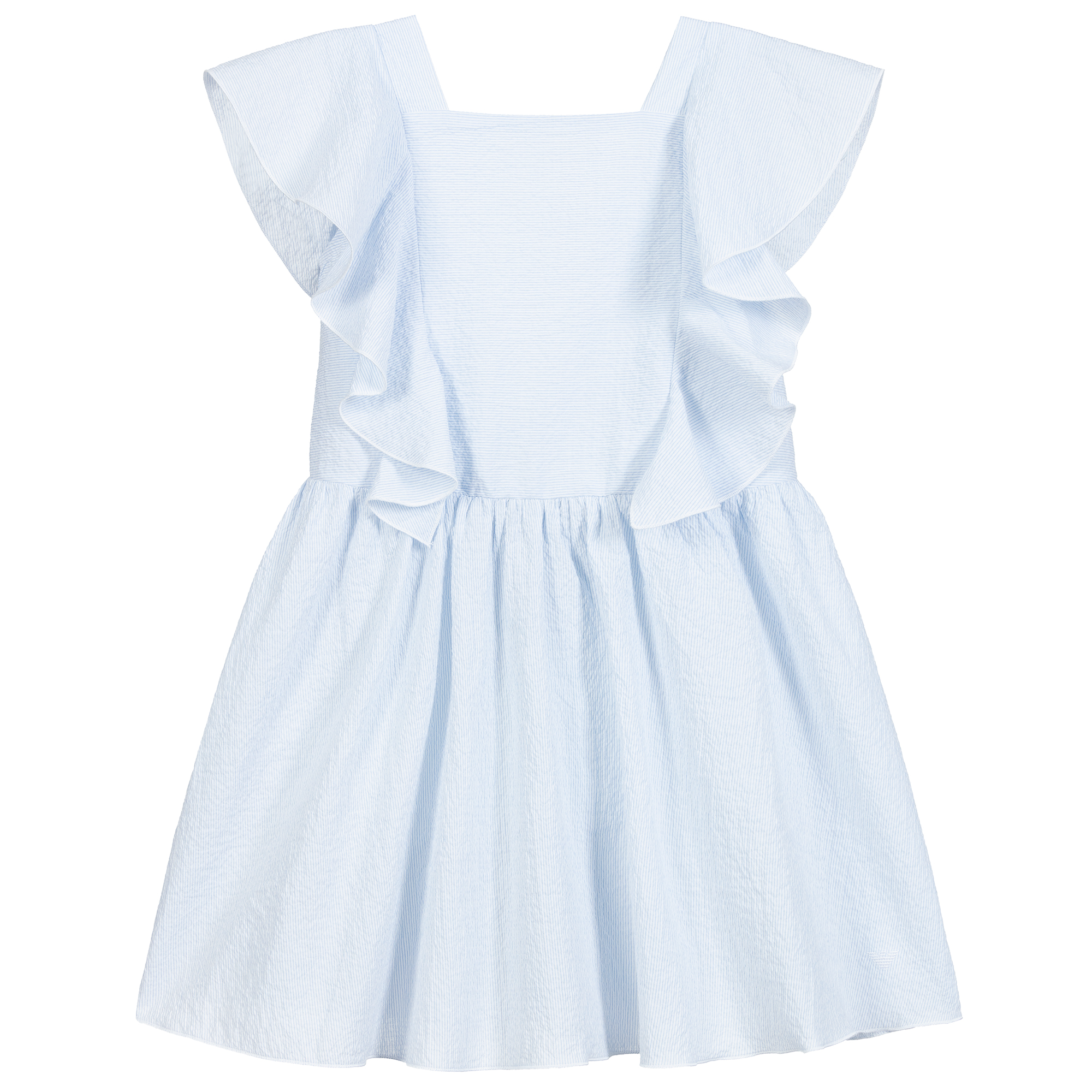 Emporio Armani - Blue & White Cotton Dress | Childrensalon Outlet