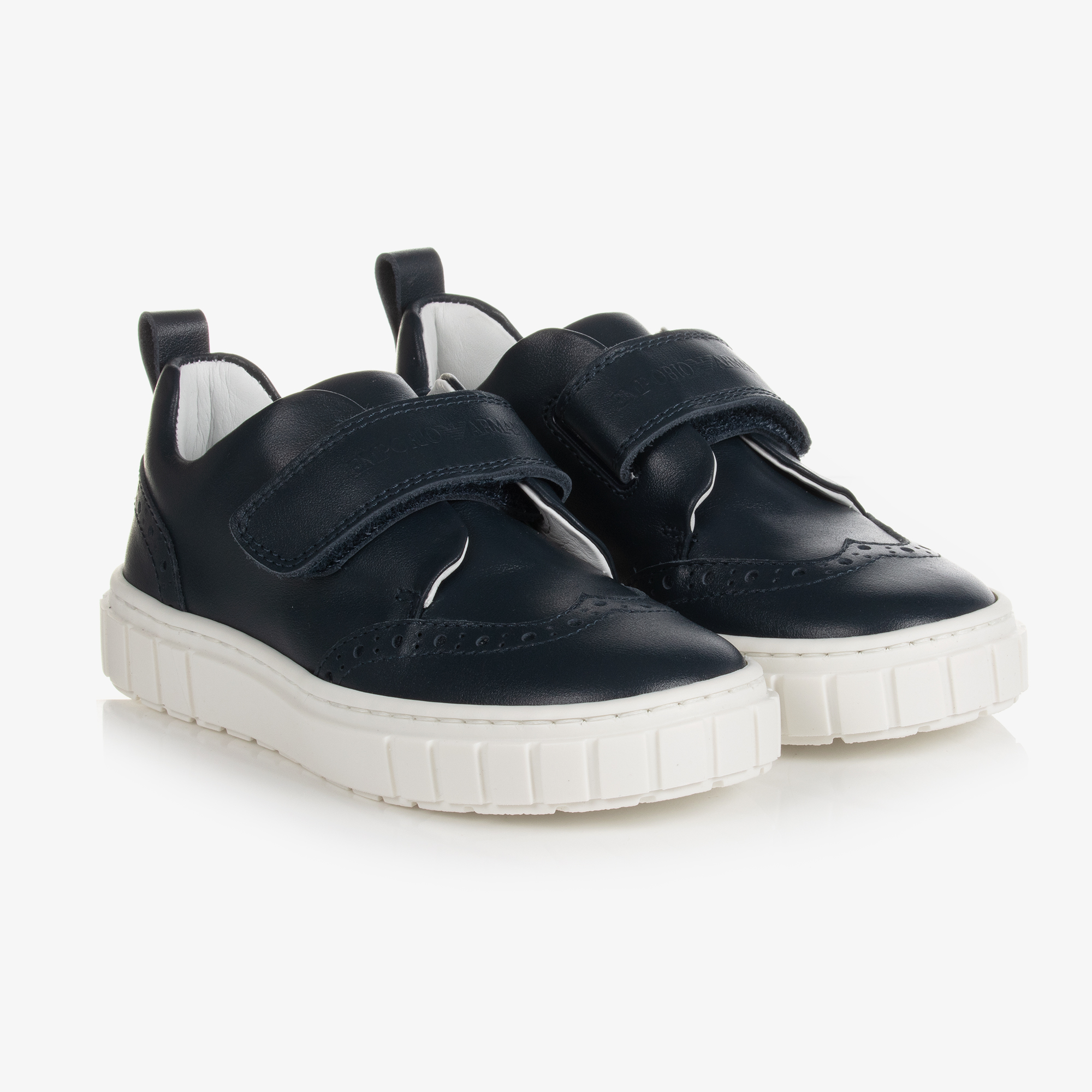 Armani velcro runner trainers online