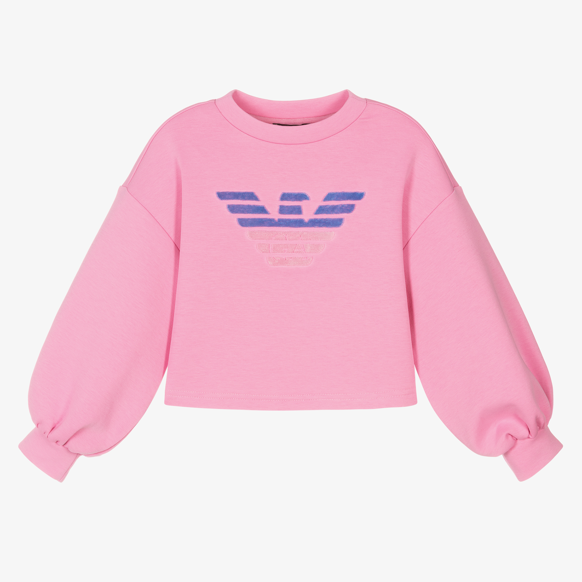 Emporio Armani Girls Pink Logo Sweatshirt Childrensalon Outlet