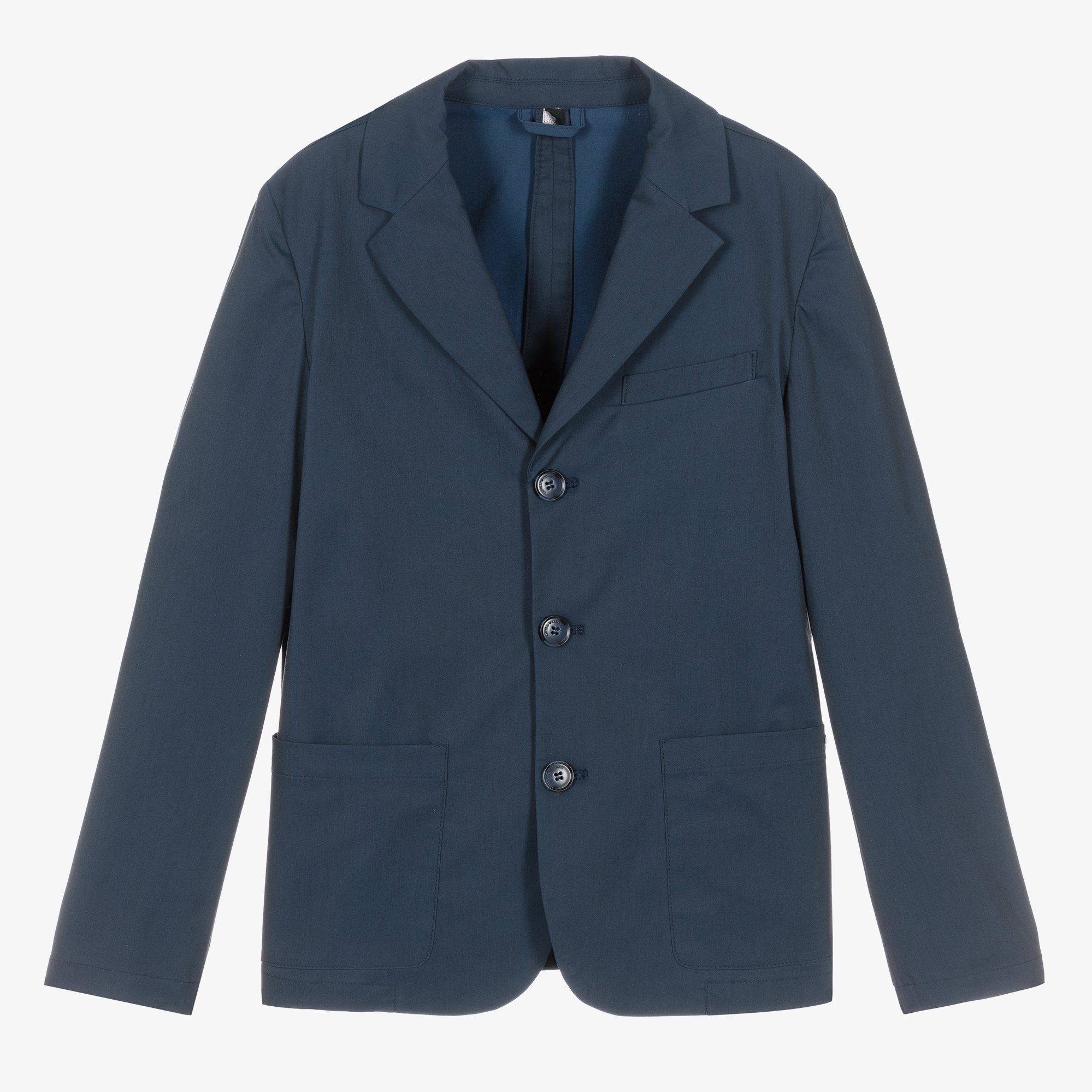 Emporio Armani Teen Boys Navy Blue Cotton Blazer Childrensalon