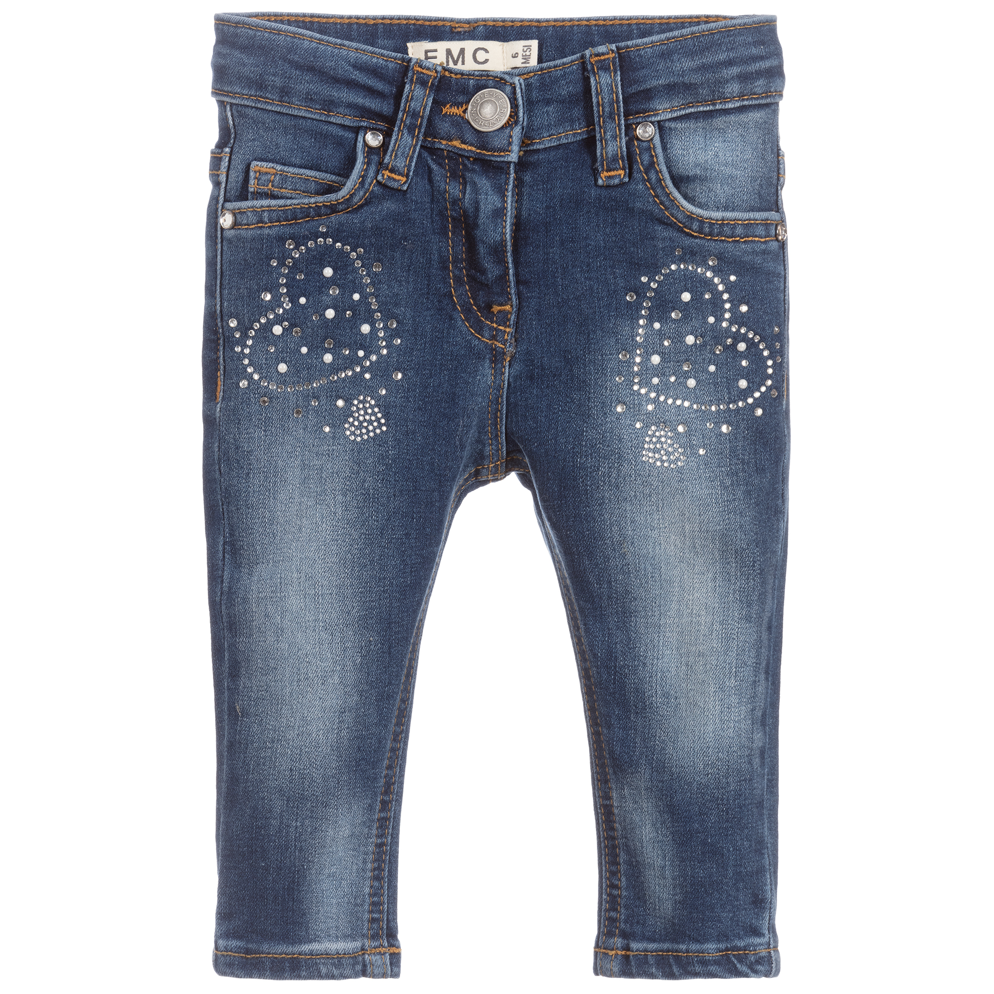 Guess Teen Girls Denim 4G Jeans Girls Kids 12 Year Blue Cotton by Childrensalon