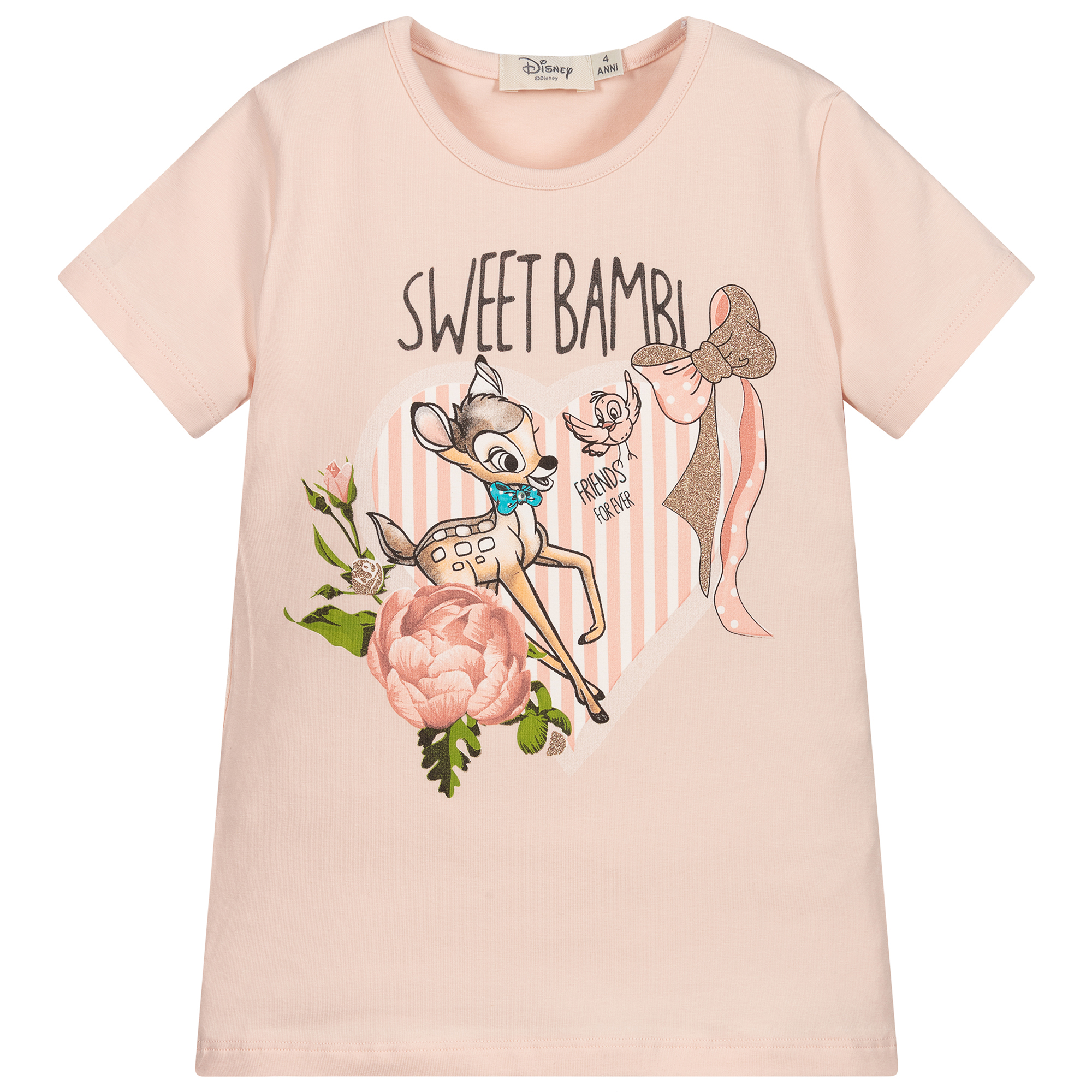 Cotton T-Shirt Bambi Childrensalon Outlet Everything Must Pink - Change |
