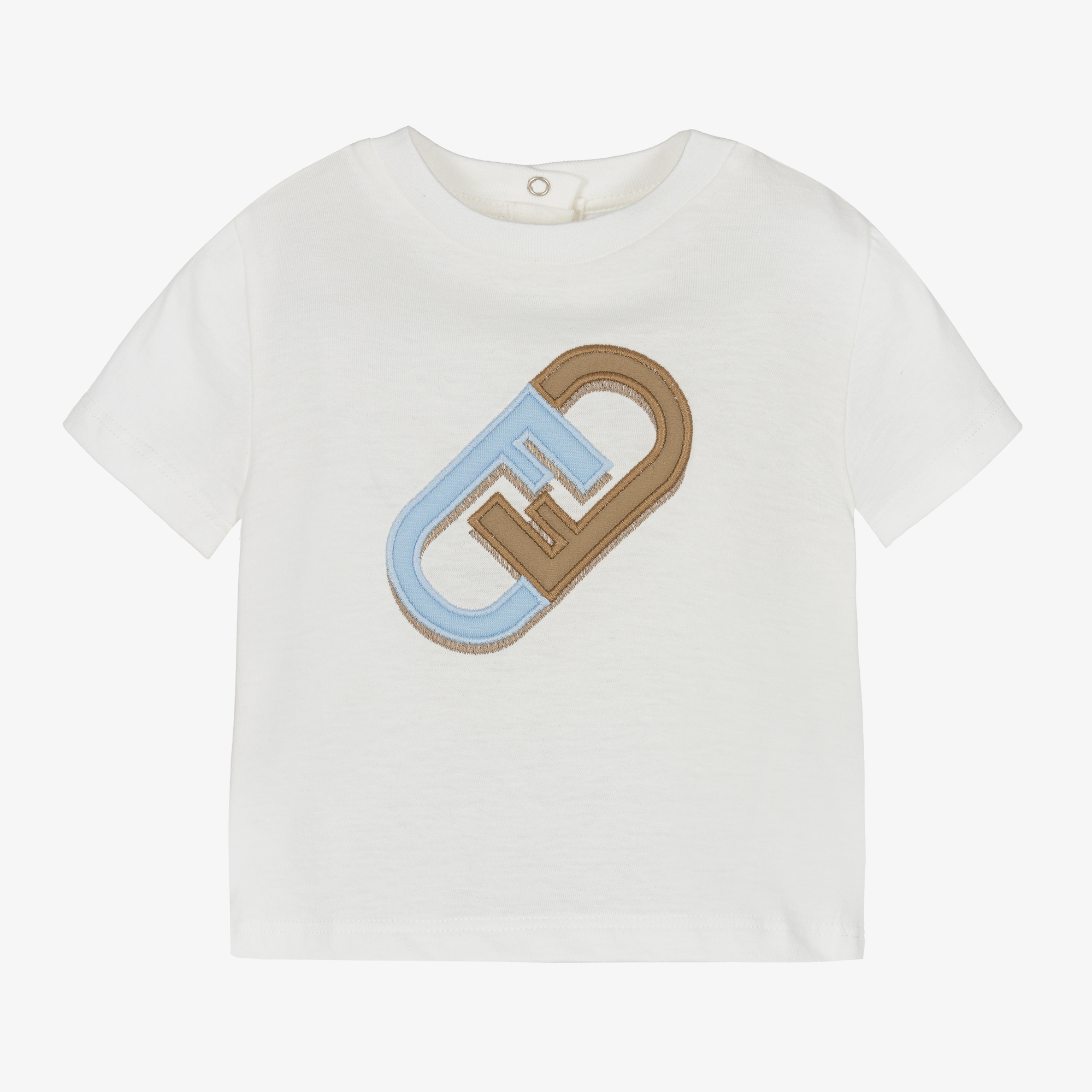 Fendi Baby Boys Ivory Cotton T Shirt