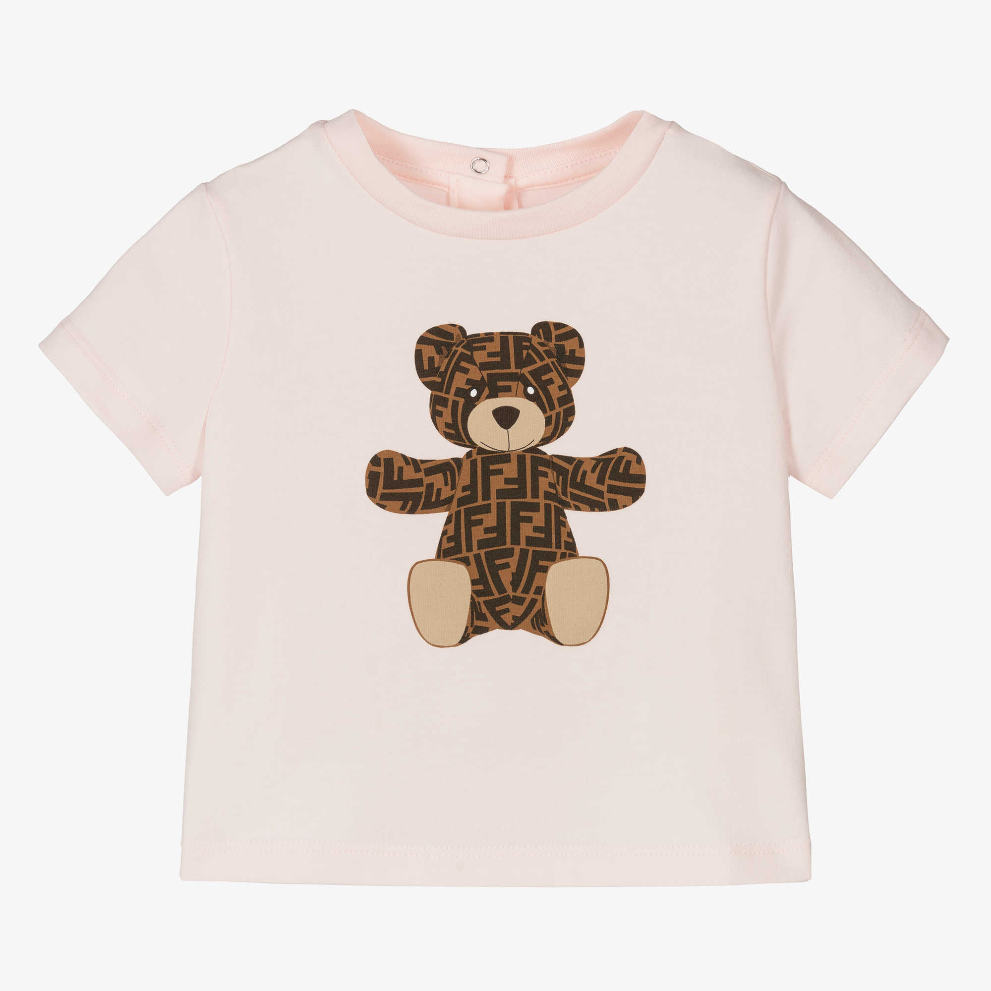 Fendi Baby Girls Pink FF Teddy T Shirt