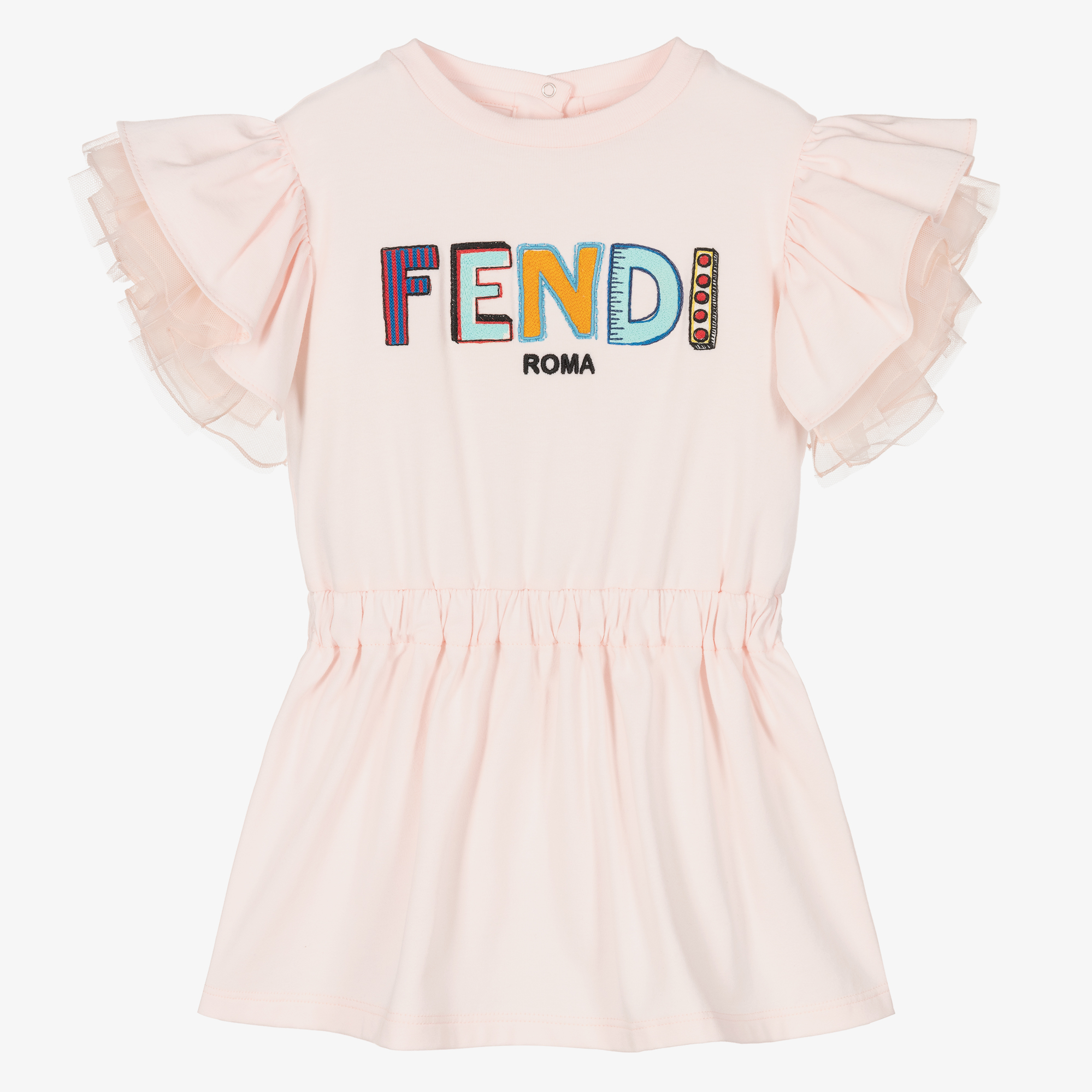 Fendi Baby Girls Pink Logo Dress