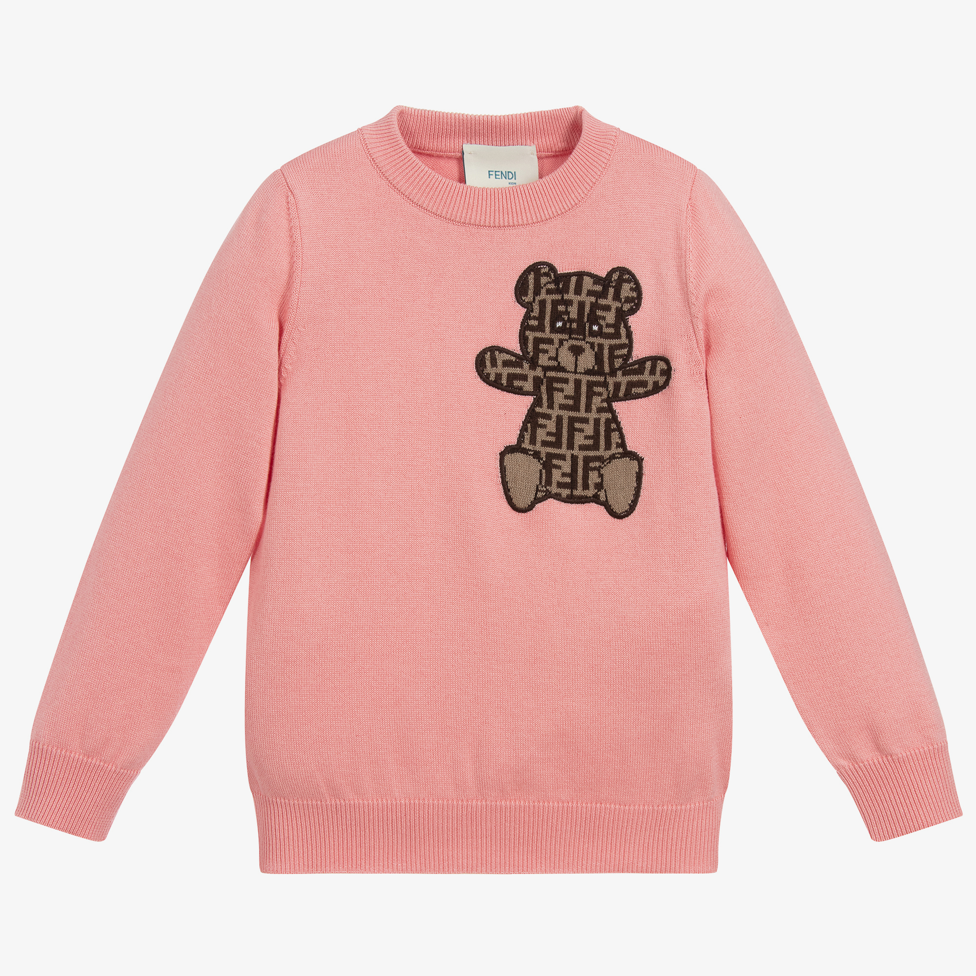 Fendi - Girls Pink Sweater | Childrensalon Outlet