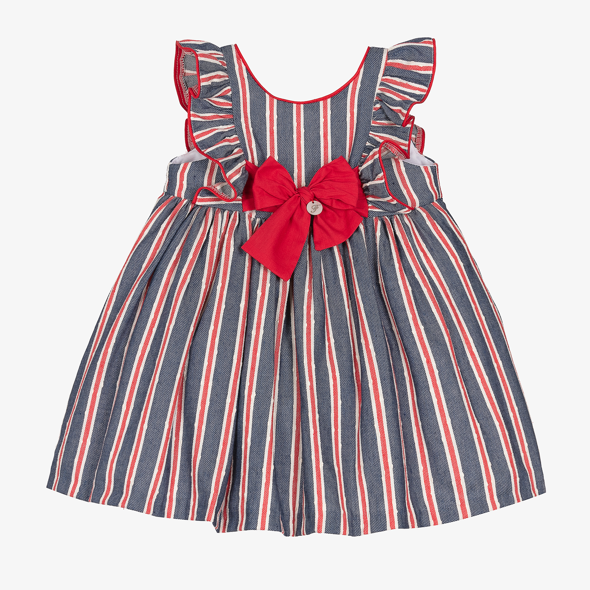 Girls red and 2024 white striped dress