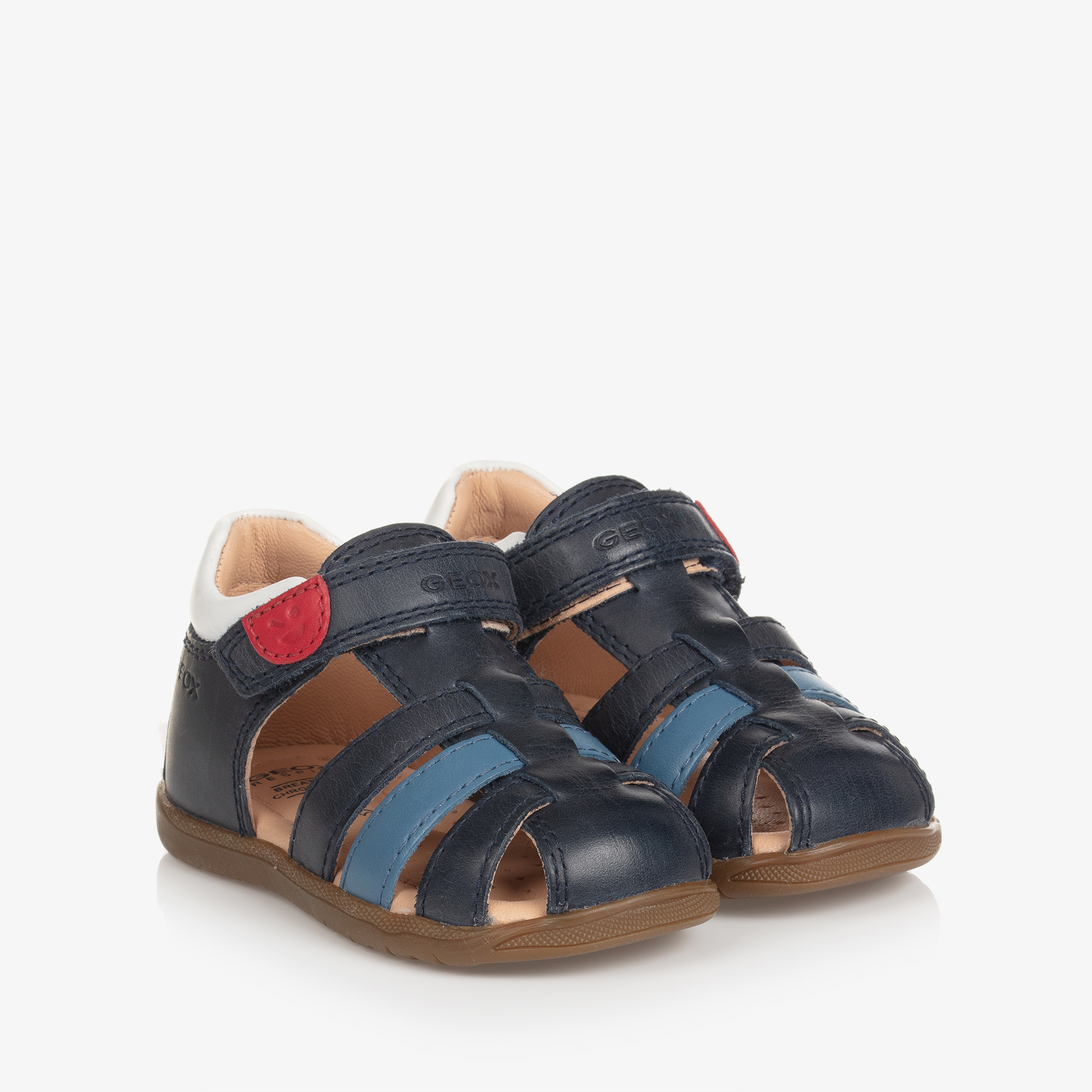 Geox Baby Boys Blue Leather Sandals Childrensalon Outlet