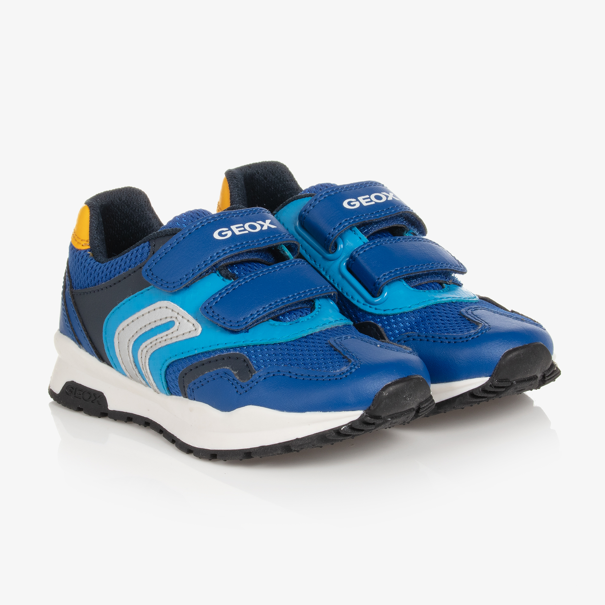 Geox Boys Blue Mesh Velcro Trainers