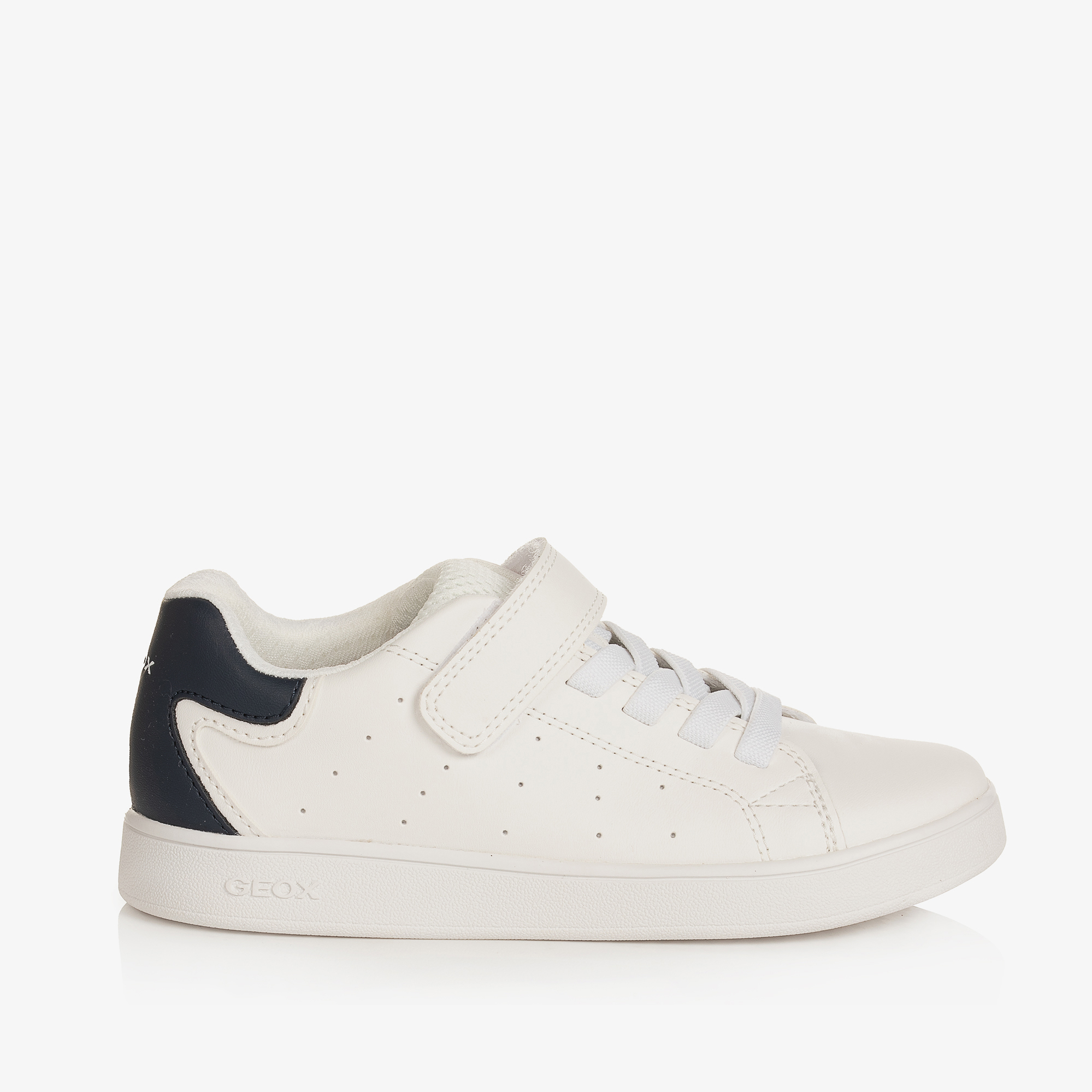 Geox white 2025 leather trainers