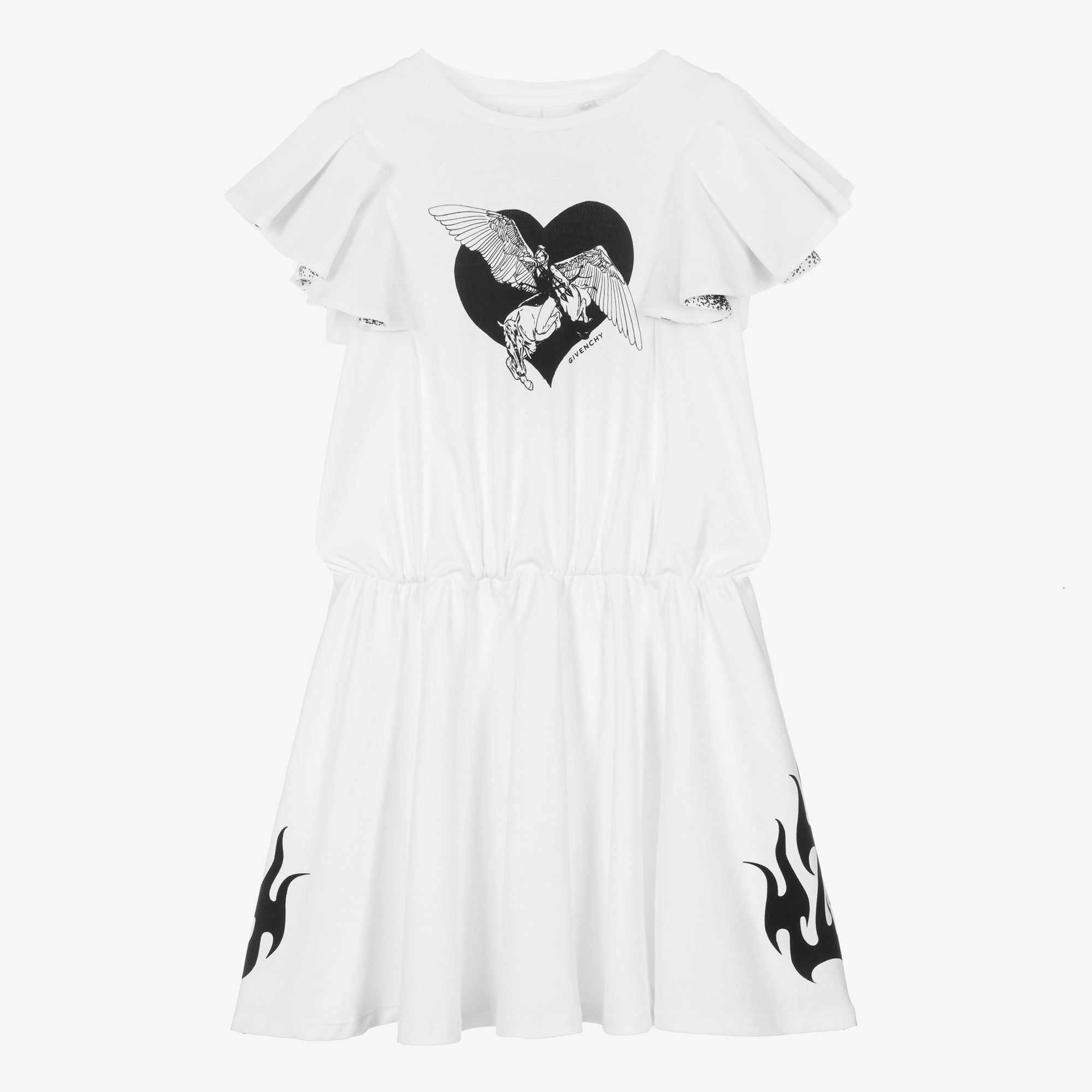 Girls white jersey dress online