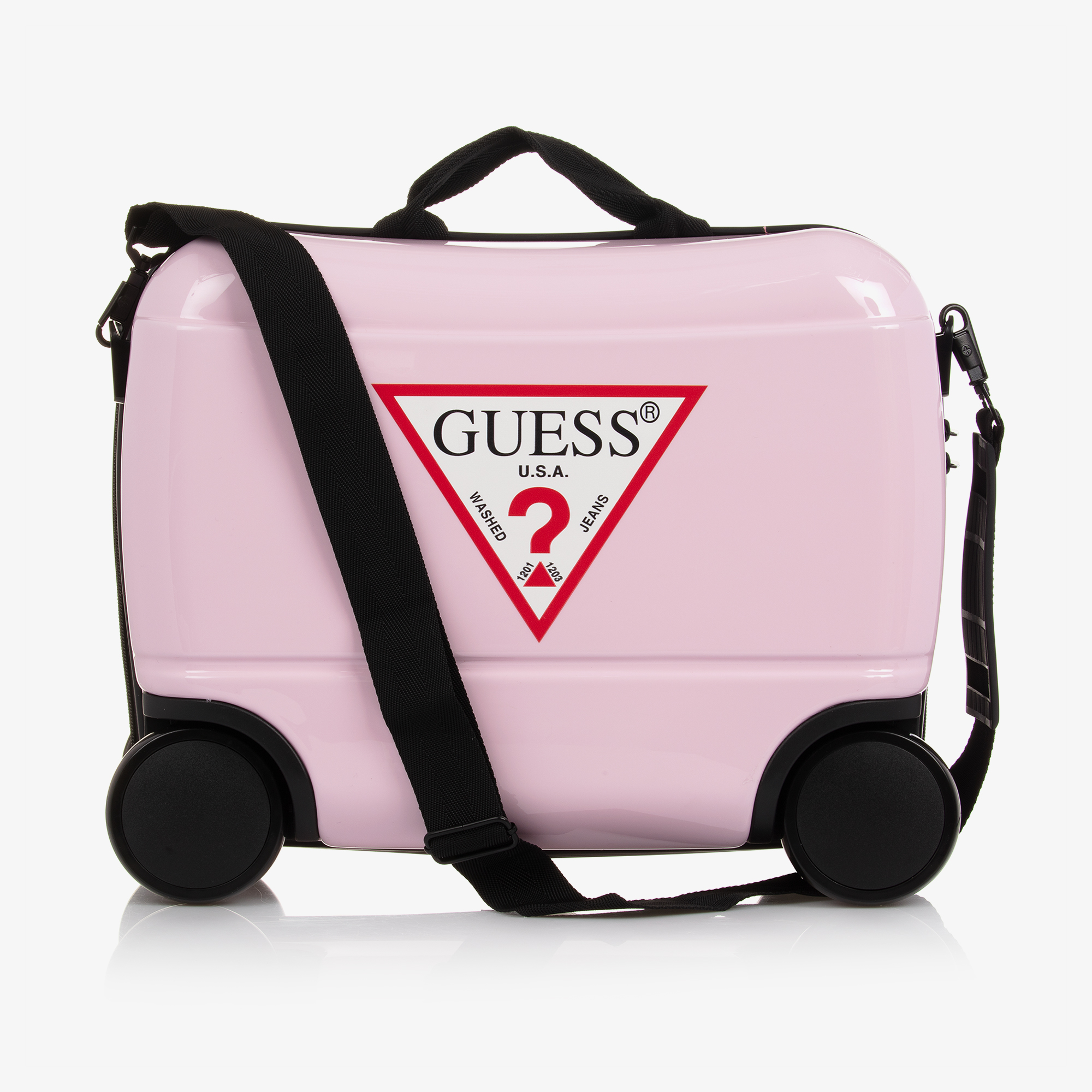 Guess Girls Pink Wheeled Suitcase 38cm