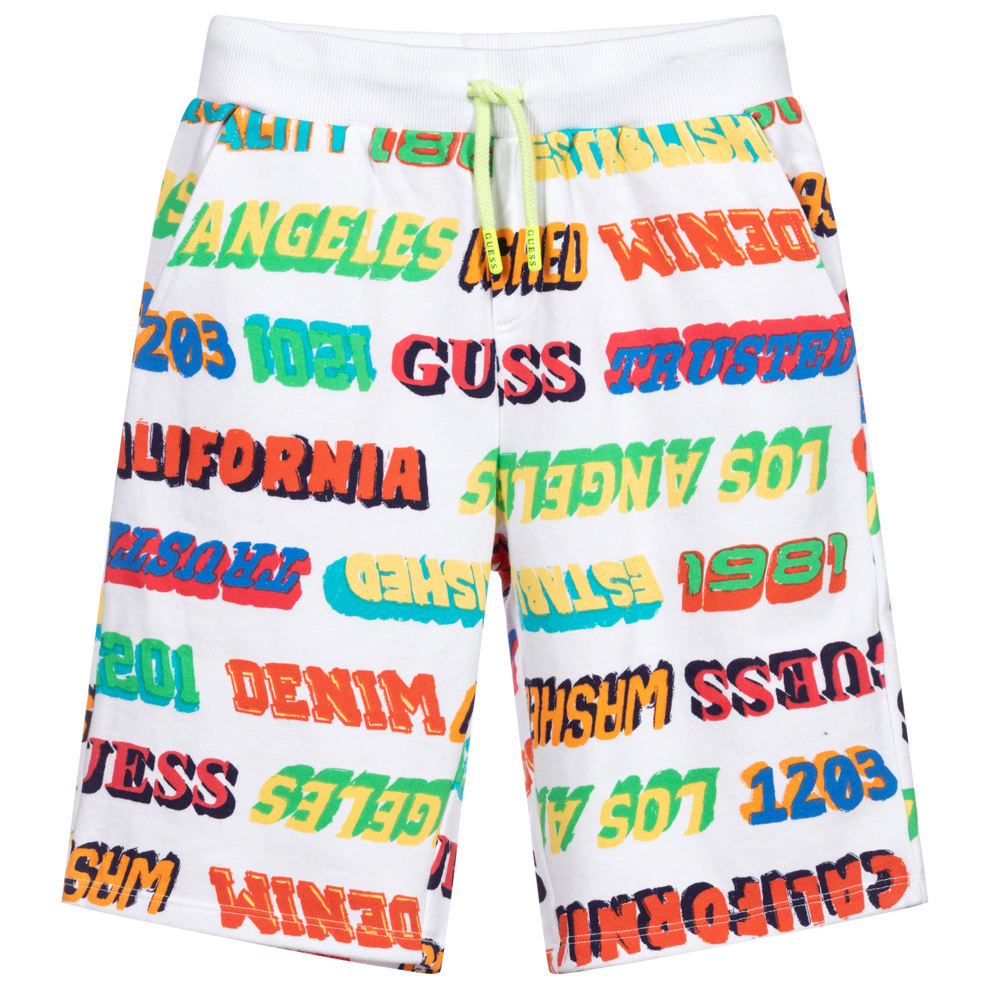 guess logo shorts